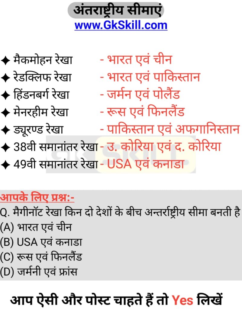 International Border Lines in Hindi