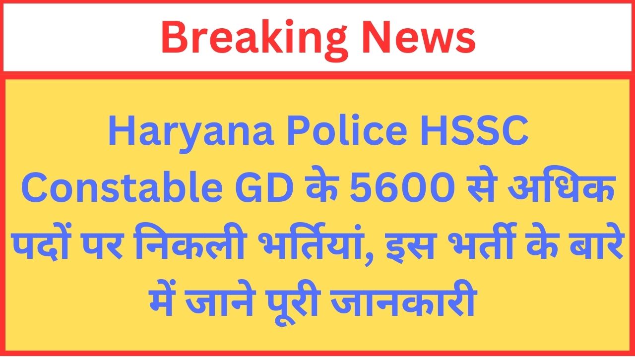 You are currently viewing Haryana Police HSSC Constable GD, IPR, MAP Recruitment 2024 Apply Online for 5666 Post