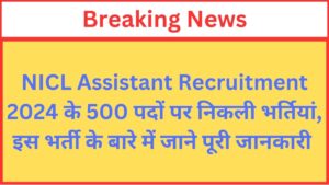 Read more about the article NICL Assistant Recruitment 2024 | National Insurance Company